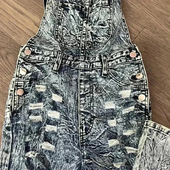 APHRODITE | Destroy wash ripped style overalls - Picture 6 of 11